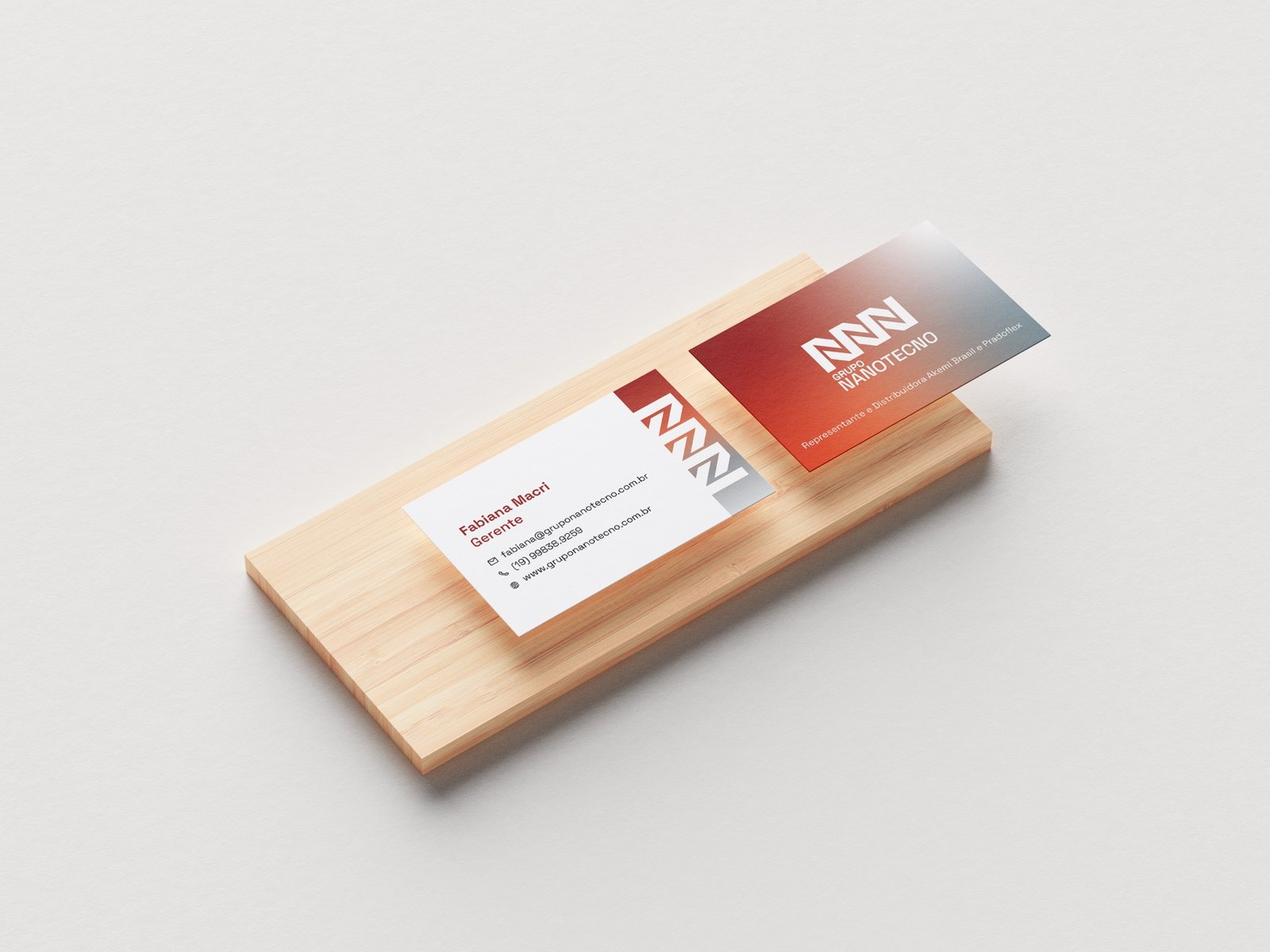 Identity in use — The new visual system applied to a brand touchpoint.
